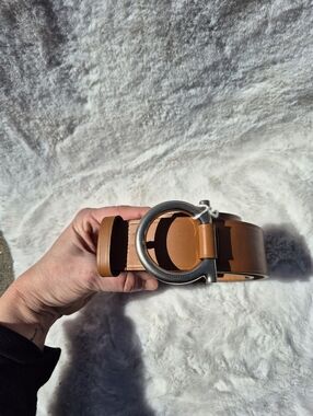 Salvador Ferragamo Mens Leather Belt Sz 110/38